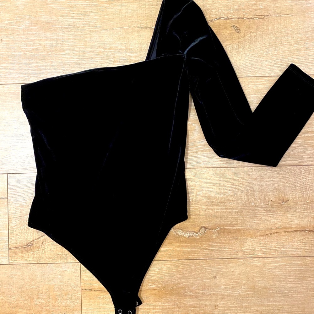 Black Velvet Bodysuit from Express